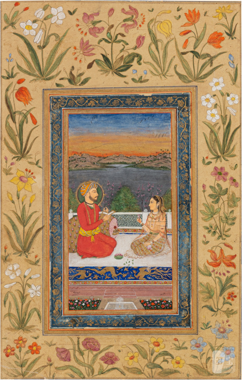 Princely couple, India, Delhi, late 18th century - 图1